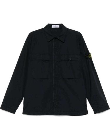 (당일) 25SS 스톤 아일랜드 와펜 패치 네이비 오버셔츠 자켓 S151200015 S0003 V0020