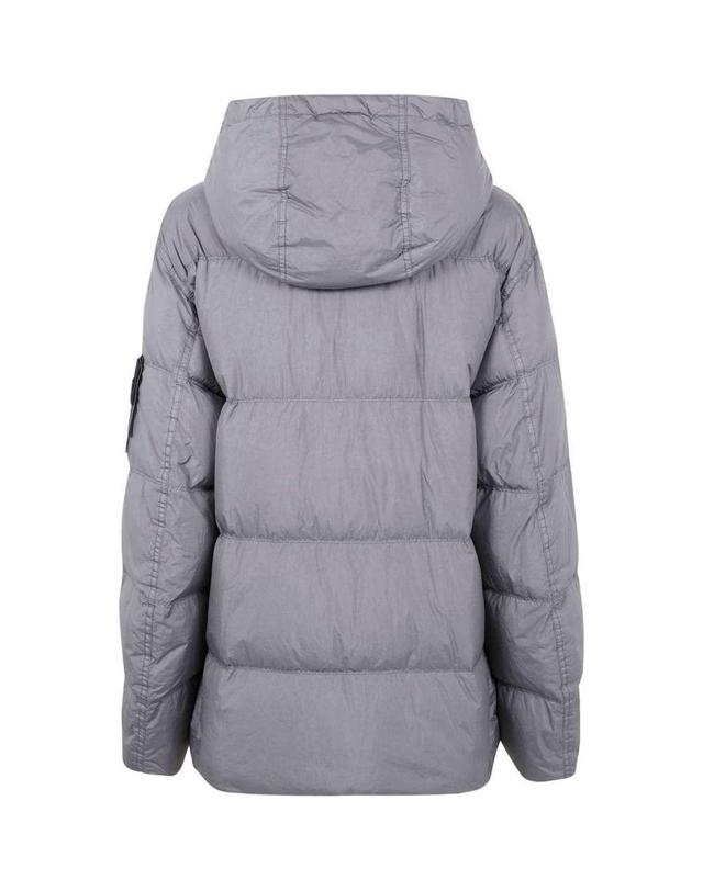 스톤아일랜드 (당일) 25FW 스톤 아일랜드 크링클랩스 NY 리사이클 나일론 라이트 그레이 패딩 자켓 K2S1 54100011 S0A23 V006B 착용컷