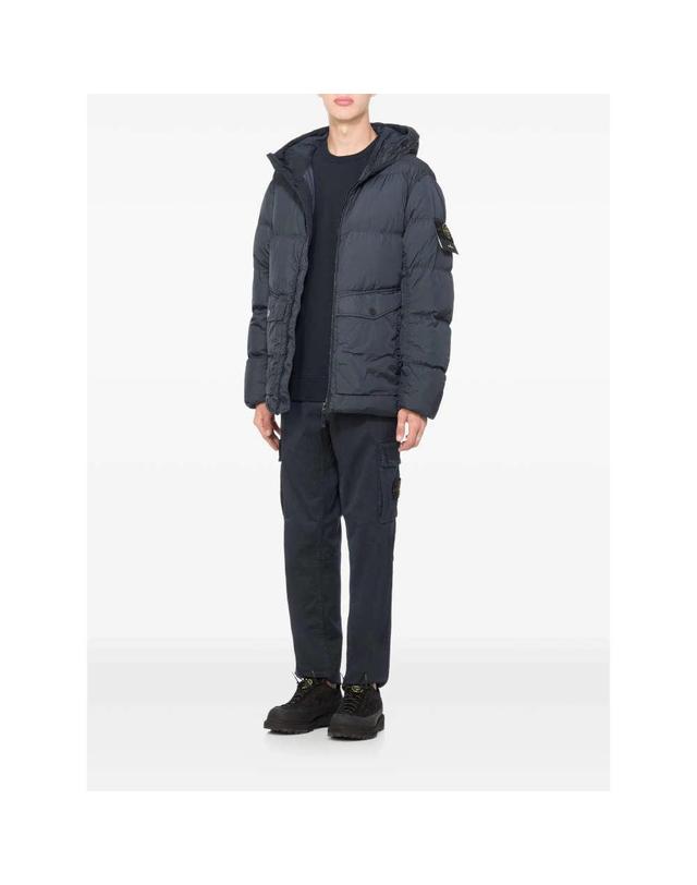 스톤아일랜드 (당일) 25FW 스톤 아일랜드 크링클 랩스 NY 리사이클 나일론 네이비 패딩 자켓 K2S1 54100011 S0A23 V0020 착용컷