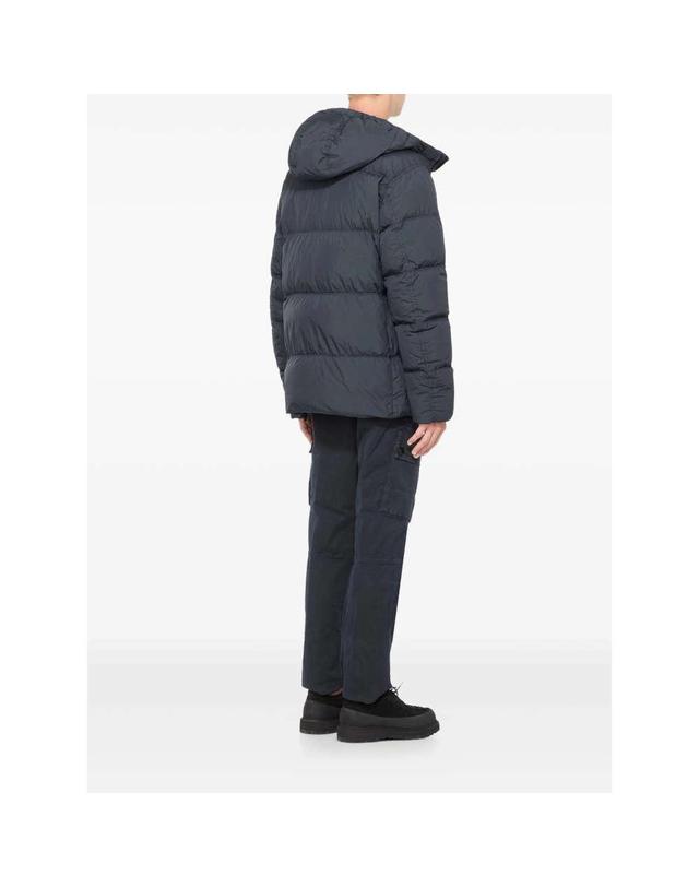 스톤아일랜드 (당일) 25FW 스톤 아일랜드 크링클 랩스 NY 리사이클 나일론 네이비 패딩 자켓 K2S1 54100011 S0A23 V0020 착용컷