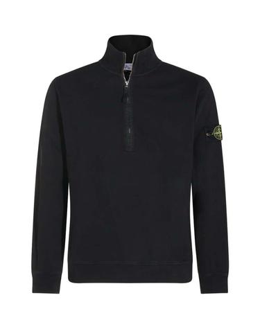 (당일) 26FW 스톤 아일랜드 와펜 패치 블랙 하프 집업 L2S15 6100068 S0A20 V0029