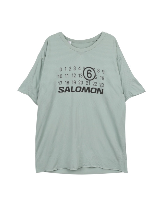메종 마르지엘라 엠엠식스 MM6 X 살로몬 심리스 티셔츠 SH0GC0051M20101-700 착용컷