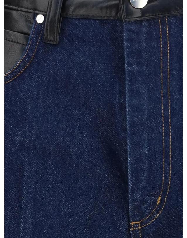 에이골디 [해외직구] 26 FW 에이골디 Morgan leather panelled jeans A3431810 TP459221777 착용컷