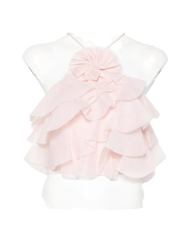 [해외직구] Aje Villa ruffled floral applique top 12296996487432 TP725389061