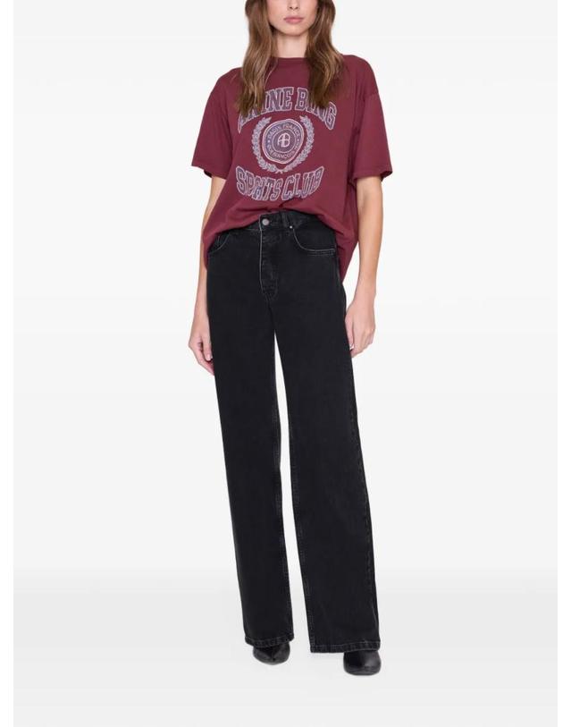 애니빙 [해외직구] 26 FW 애니빙 Cade tee Collegiate burgundy A0812981 TP459247128 착용컷