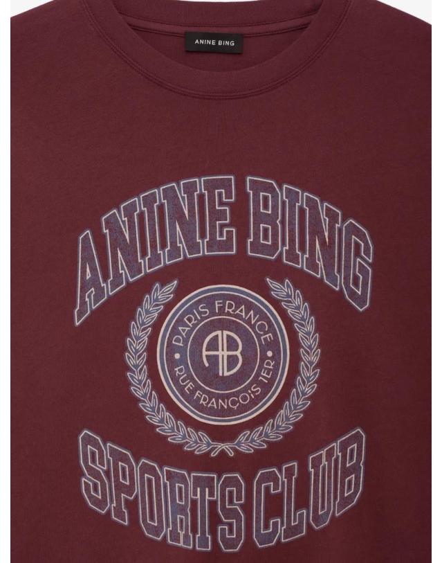 애니빙 [해외직구] 26 FW 애니빙 Cade tee Collegiate burgundy A0812981 TP459247128 착용컷
