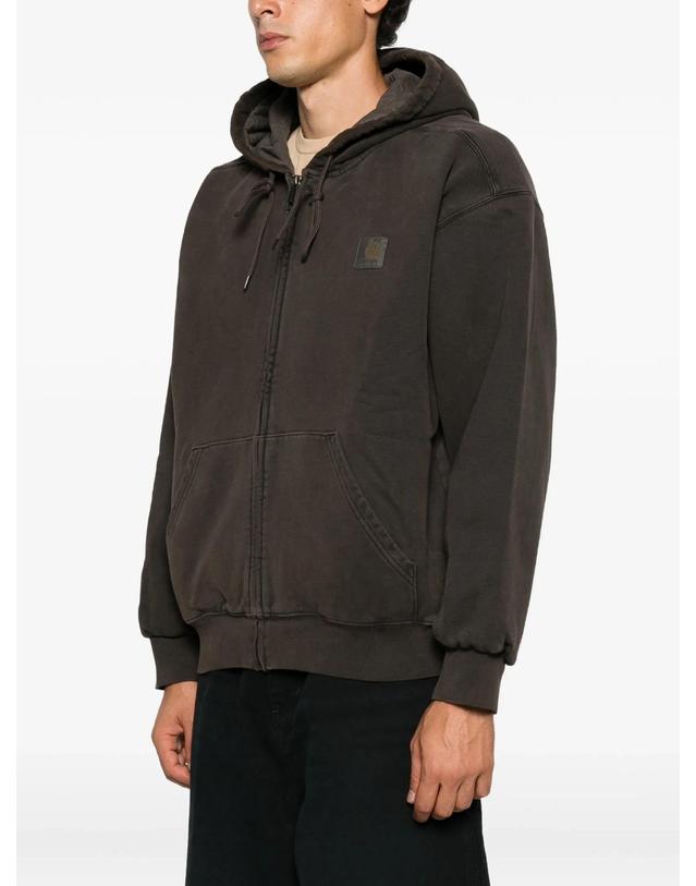 칼하트 [해외직구] 칼하트 Vista logo patch zip up hoodie 12317308944648 TP725625511 착용컷