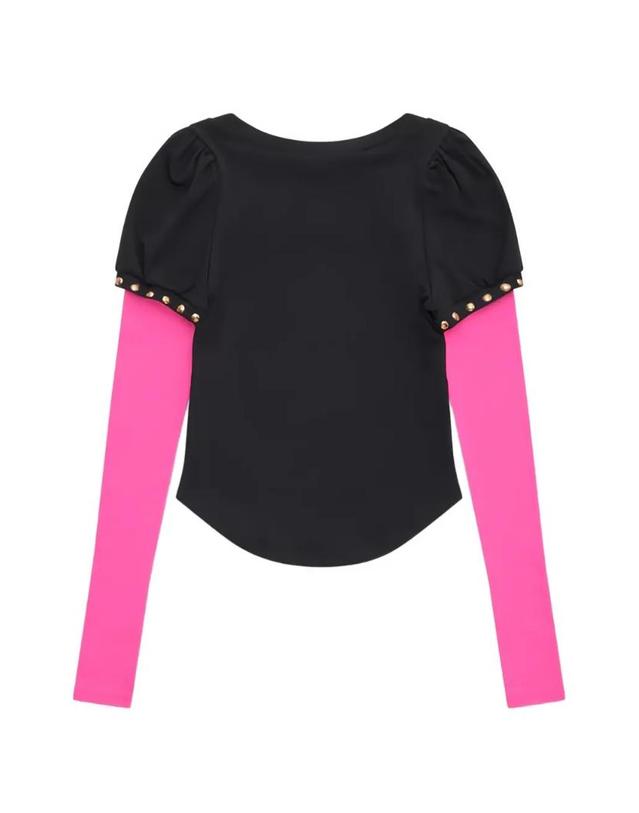 초포바 로위나 [해외직구] 26 FW 초포바 로위나 재닌 스터드 장식 탑 2442SS26BLACKANDPINK TP455879057 착용컷