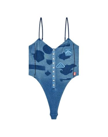 [해외직구] 26 FW 디젤 섀도 패치 이펙트 골지 저지 바디수트 A239510SJBP TP455396595