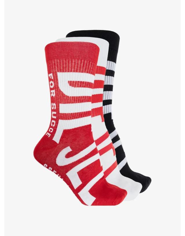 디젤 [해외직구] 26 FW 디젤 three pack of maxi logo socks 00SAYJ0IQAU TP458365062 착용컷