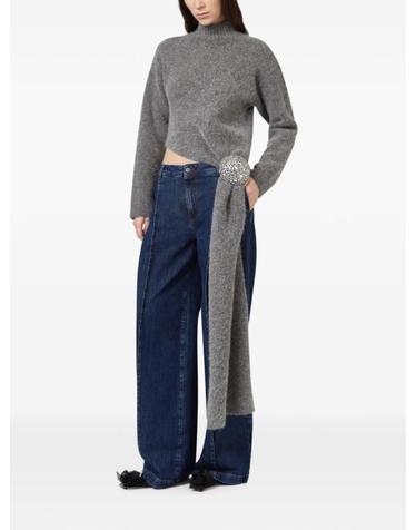 [해외직구] 26 FW GIUSEPPE DI MORABITO 크리스털 장식 비대칭 스웨터 07PFKNT404X167 TP459078732