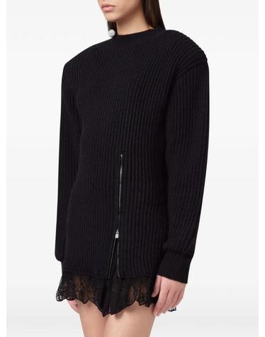 [해외직구] 26 FW GIUSEPPE DI MORABITO 레이스 트리밍 골지 니트 미니 드레스 07PFKND41116759 TP459601451
