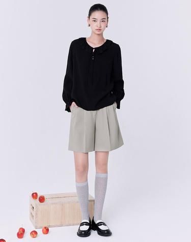 링클프리 버튼 하프팬츠