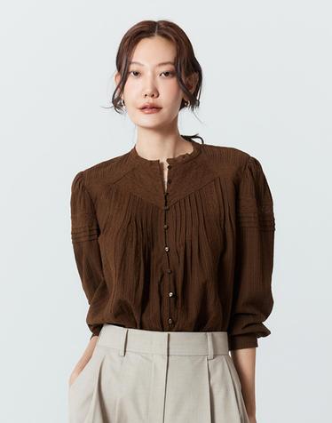 썸머 아사면 레이스 블라우스