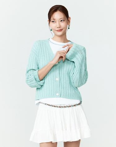 프렌치 린넨혼방 디스트로이드 가디건