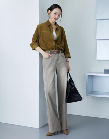 26FW 피그먼트 커브드 데님