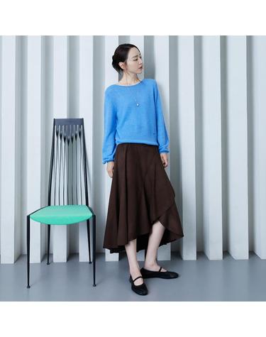 26FW FAUX 스웨이드 스커트
