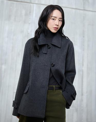 26FW 울혼방 헤링본 하프코트