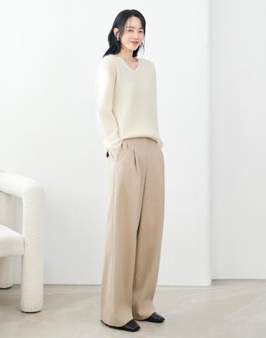 26FW 소프트 기모 니팅 와이드 팬츠