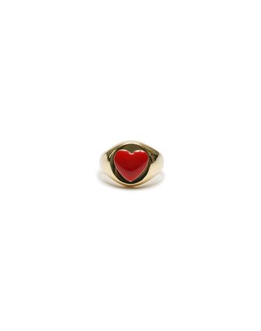 윌헬미나 가르시아 GOLD RED HEART RING / HRT003-RED