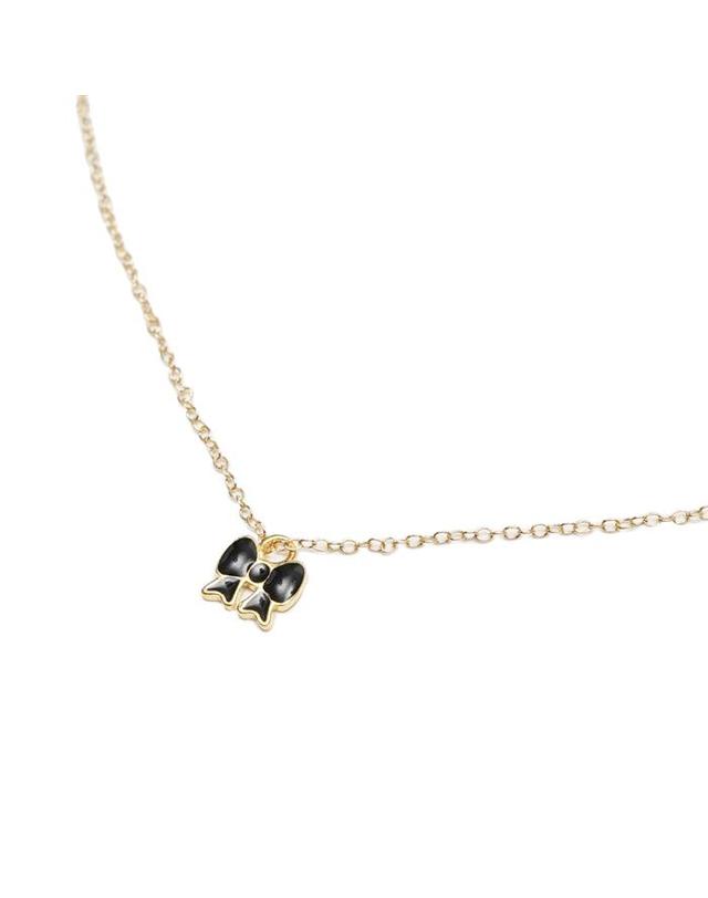 빌헬미나 가르시아 윌헤미나 가르시아 윌헬미나 가르시아 MINNIE PETITE BOW NECKLACE / SS22011-BLACK 블랙 착용컷