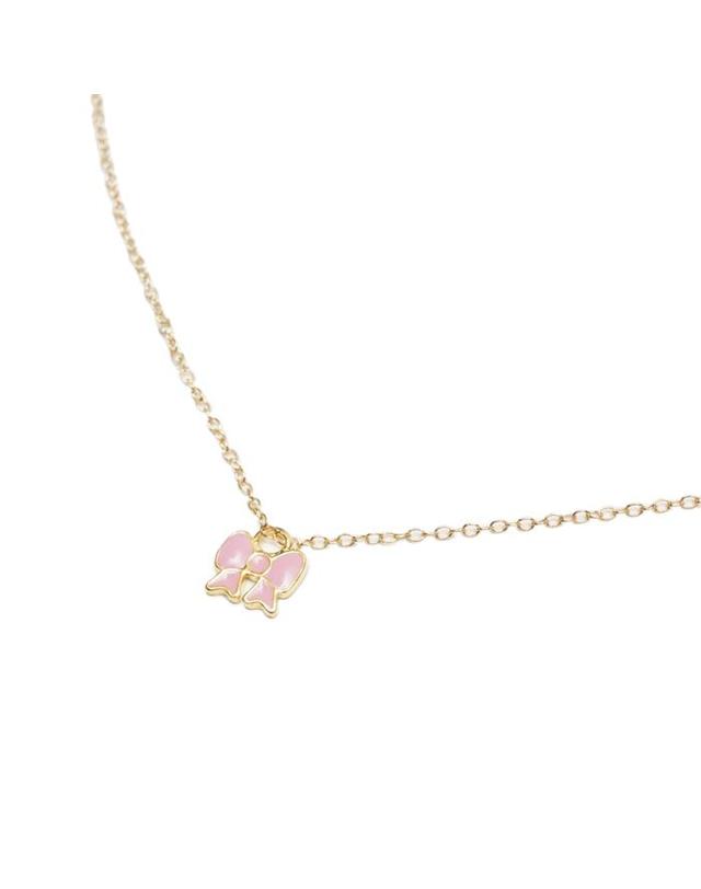 빌헬미나 가르시아 윌헤미나 가르시아 윌헬미나 가르시아 MINNIE PETITE BOW NECKLACE / SS22011-PINK 핑크 착용컷