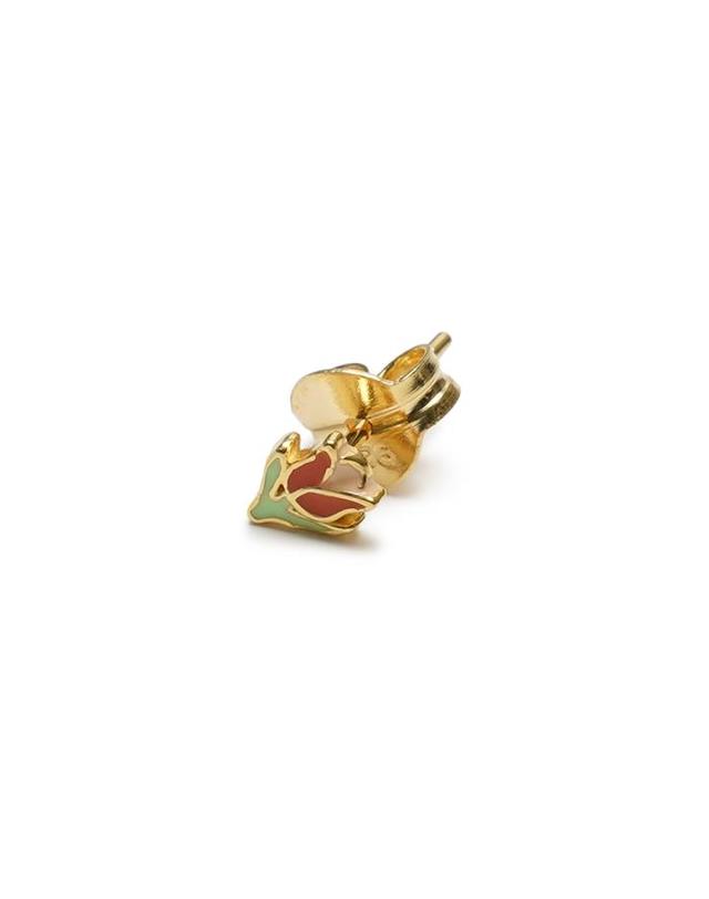 빌헬미나 가르시아 윌헤미나 가르시아 윌헬미나 가르시아 GOLD TULIP STUD EARRING / BLM032-ORANGE 오렌지 착용컷