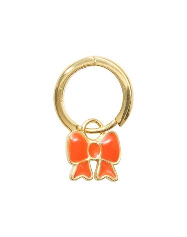 윌헬미나 가르시아 MINNIE BOW HOOP EARRING/ SS22015-ORANGE