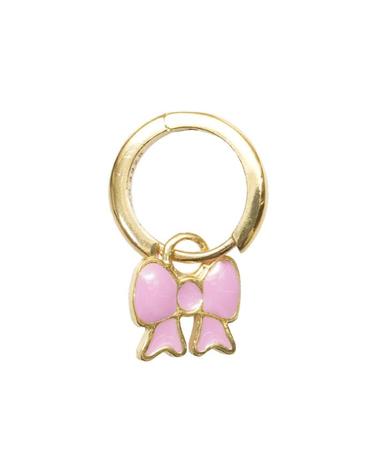 윌헬미나 가르시아 MINNIE BOW HOOP EARRING/ SS22015-PINK