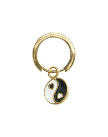 윌헬미나 가르시아 GOLD YIN/YANG EARRING/ YY007-BLACK