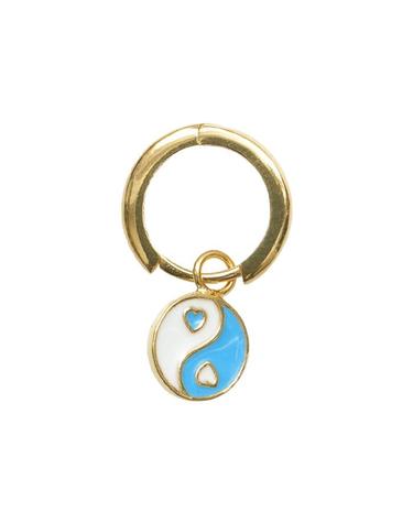 윌헬미나가르시아 GOLD YIN/YANG EARRING/ YY007-BLUE