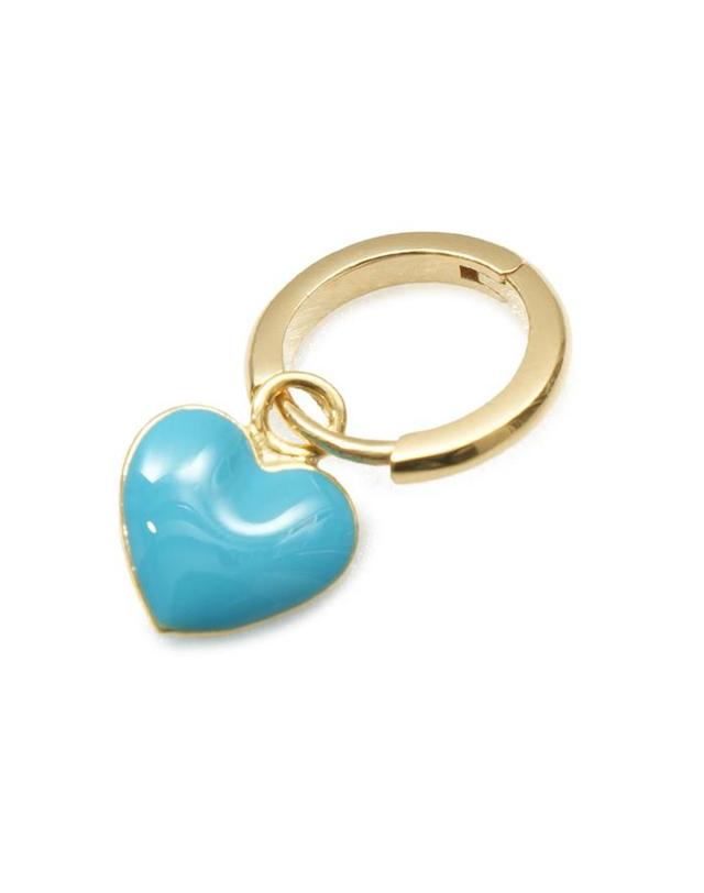 빌헬미나 가르시아 윌헤미나 가르시아 윌헬미나 가르시아 GOLD HEART EARRING/ HRT005-TURQUOISE 블루 착용컷
