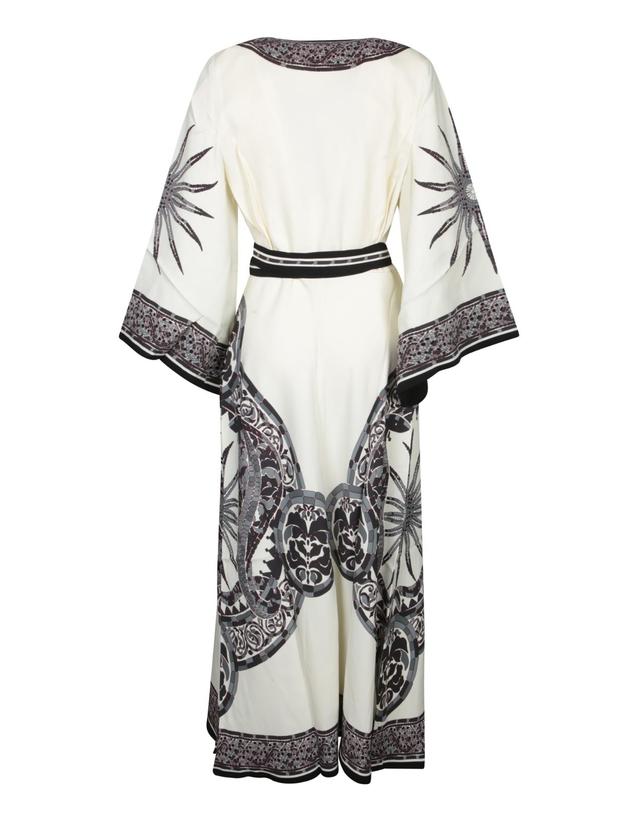 라 더블데이 라 더블제이 [해외직구] 25FW 라더블제이 롱 드레스 with three quarter 슬리브, wrap 컷 Coordinated 패브릭 벨트 Exclusive Cobra 패턴 DRE0734VIS006COB0GY02 TP573096502 착용컷