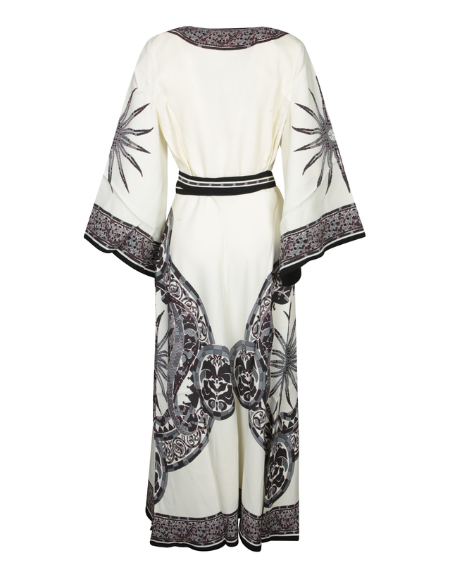 라 더블데이 라 더블제이 [해외직구] 25FW 라더블제이 롱 드레스 with three quarter 슬리브, wrap 컷 Coordinated 패브릭 벨트 Exclusive Cobra 패턴 DRE0734VIS006COB0GY02 TP573096502 착용컷