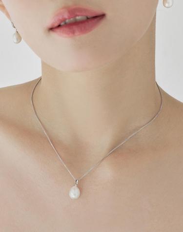 [SILVER] 퓨어 펄 목걸이 JS-25-013N