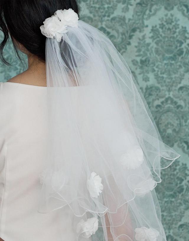 장폴클라리쎄 장폴 클라리쎄 페탈 블룸 롱 베일 JP-26-103CB 착용컷