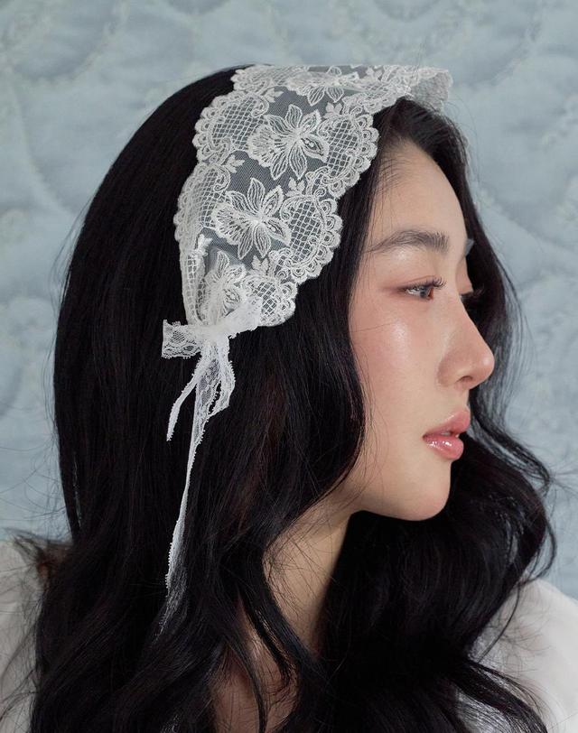 장폴클라리쎄 장폴 클라리쎄 풀 레이스 헤어 커치프 JP-26-106HB 착용컷