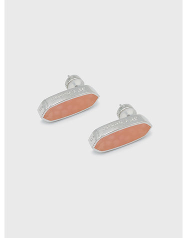 [SILVER] 로즈쿼츠 원석 헥사곤 귀걸이 JS-22-001E-RQ