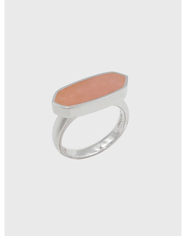 [SILVER] 로즈쿼츠 원석 헥사곤 반지 JS-22-003R-RQ