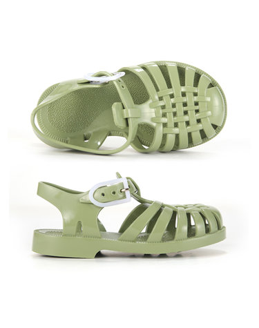 메듀즈 SUN 201 OLIVE 올리브 그린 아동 키즈 젤리슈즈 샌들