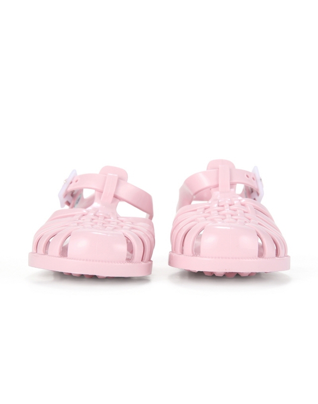 메듀즈 메듀즈 SUN 201 ROSE PASTEL 로즈 파스텔 연핑크 아동 키즈 젤리슈즈 샌들 착용컷