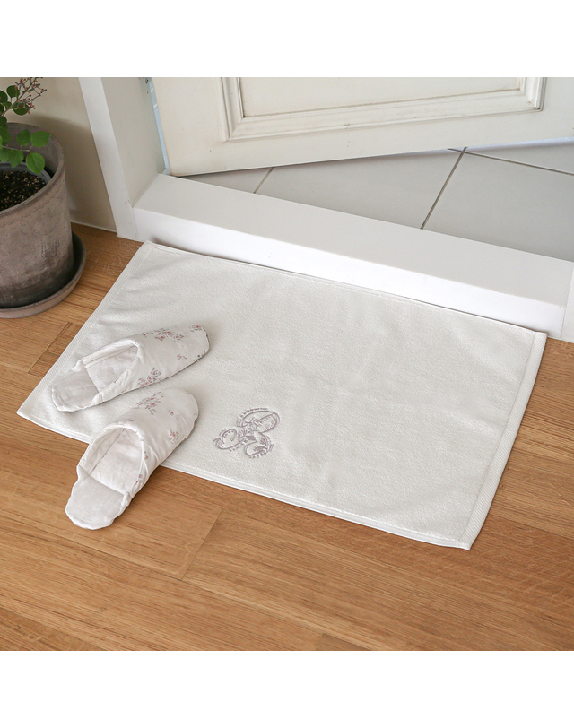 메종드파리 메종드파리 발매트 자수 70x40cm 순면 100% 현관 욕실 주방 배스매트 (색상 택 1) 착용컷