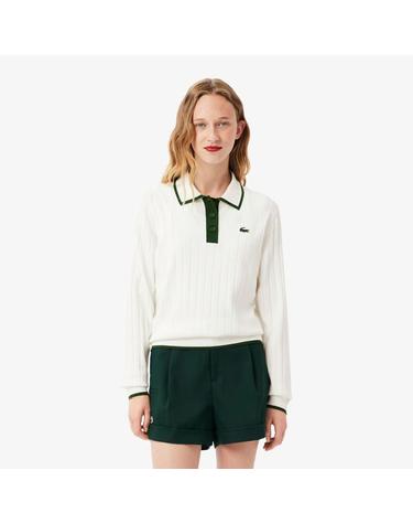 (여성) 골프 컬러 티핑 반소매 스웨터 폴로 셔츠_AF9430-55N_X0N