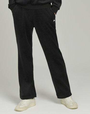 [Range wear] 블랙 여성 로고 포인트 코듀로이 세미와이드 팬츠