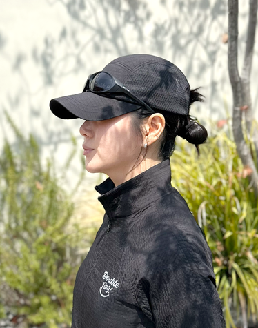 [BEST][AIR GRID] Unisex Golf Cap-Cord Lock Adjustable Cap (Black)