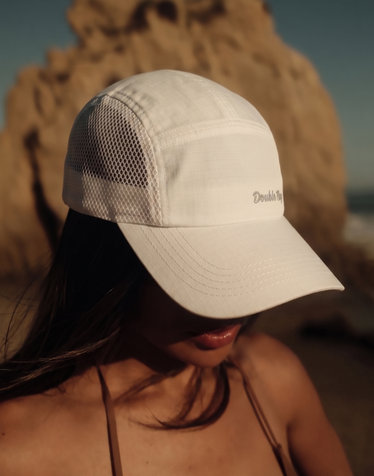 [BEST][AIR GRID] Unisex Golf Cap-Cord Lock Adjustable Cap (Ivory)