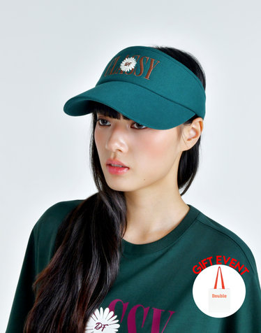 [쇼핑백동봉][Signature] 다크그린 여성 Classy 바이브 썬 바이저
