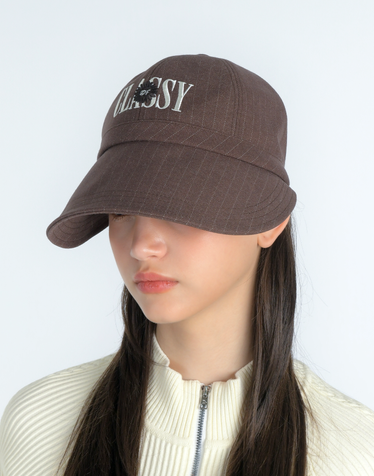 [TREND PICK] 브라운 여성 Classy 바이브 스트라이프 햇