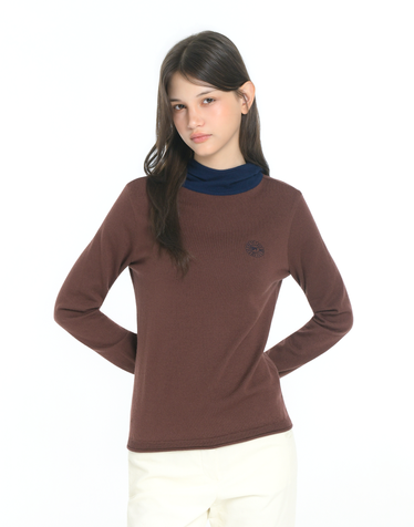 [TREND PICK] 브라운 여성 아틀리에 컬러 후드 스웨터
