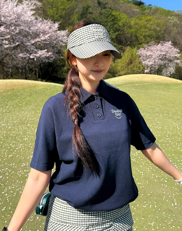 [BEST][리뷰 BEST] 네이비 여성 스마일 그래픽 반팔 카라티